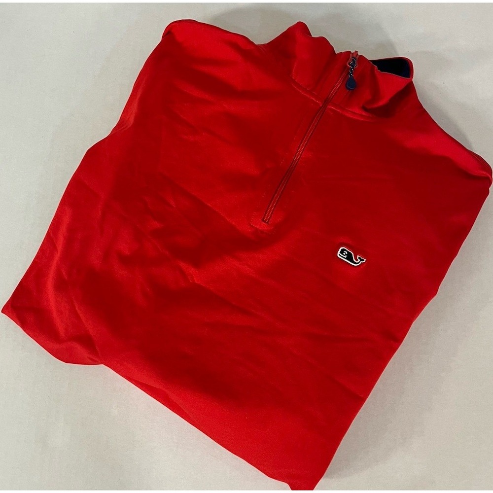 Vineyard Vines Performance 1/4 Zip Pullover XS Red - Picture 7 of 7